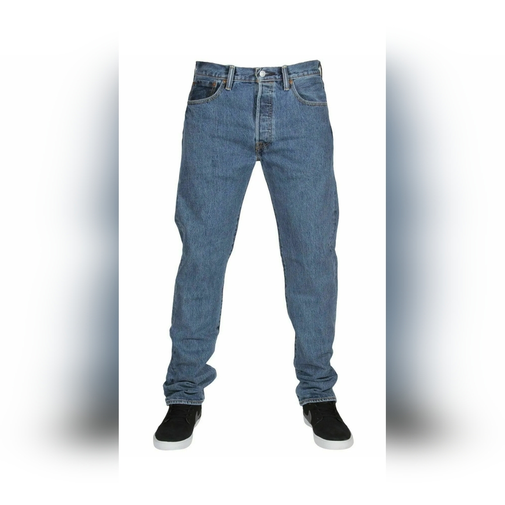 Levis 501 Original Fit Mens Jeans Straight Leg Levi's Button Fly 100% Cotton